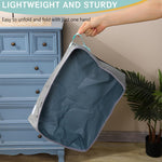 Qpets Foldable Cat Litter Box for Indoor and Outdoor Use with Waterproof Oxford Liner 48x38x12CM