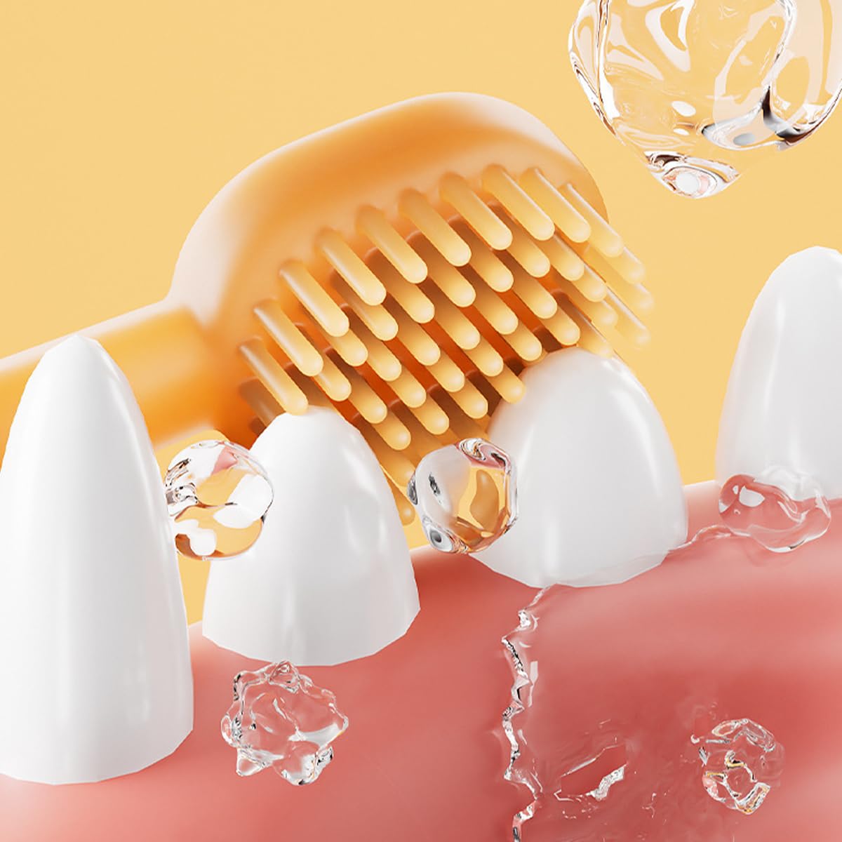 Qpets Dog Toothbrush Set with 2 Soft Silicone Brushes and Tongue Scraper for Cats & Dogs