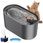 Qpets Cat Water Fountain with Triple Filtration and LED Indicator | 3L USB Ultra Quiet Dispenser