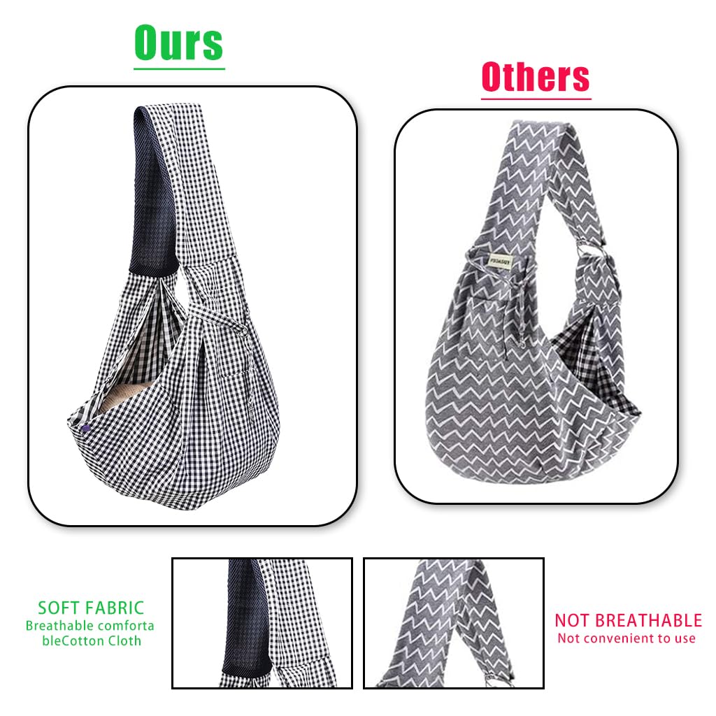 Qpets Dog Carrier Bag for Outdoor Travel with Snap Button Design and Cotton Liner | Fits Pets up to 7.5kg