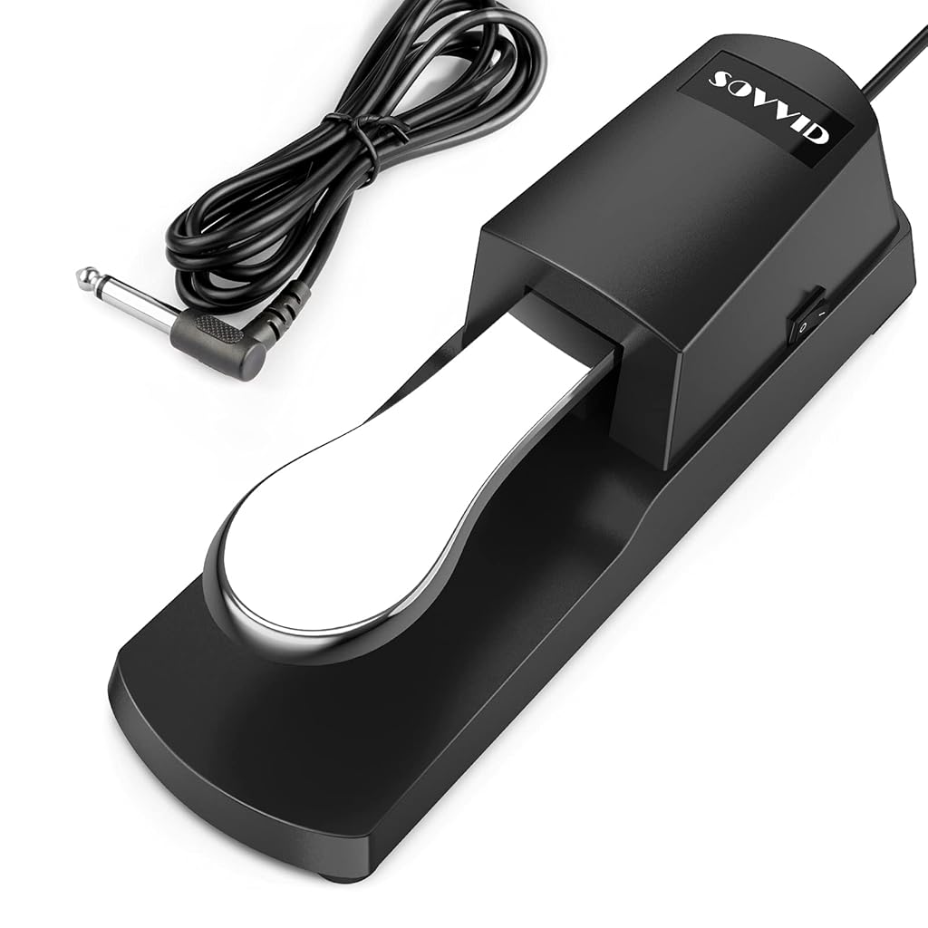 Qpets® Digital Piano Pedal Sustain Universal Keyboard Pedal Sustain for Yamaha