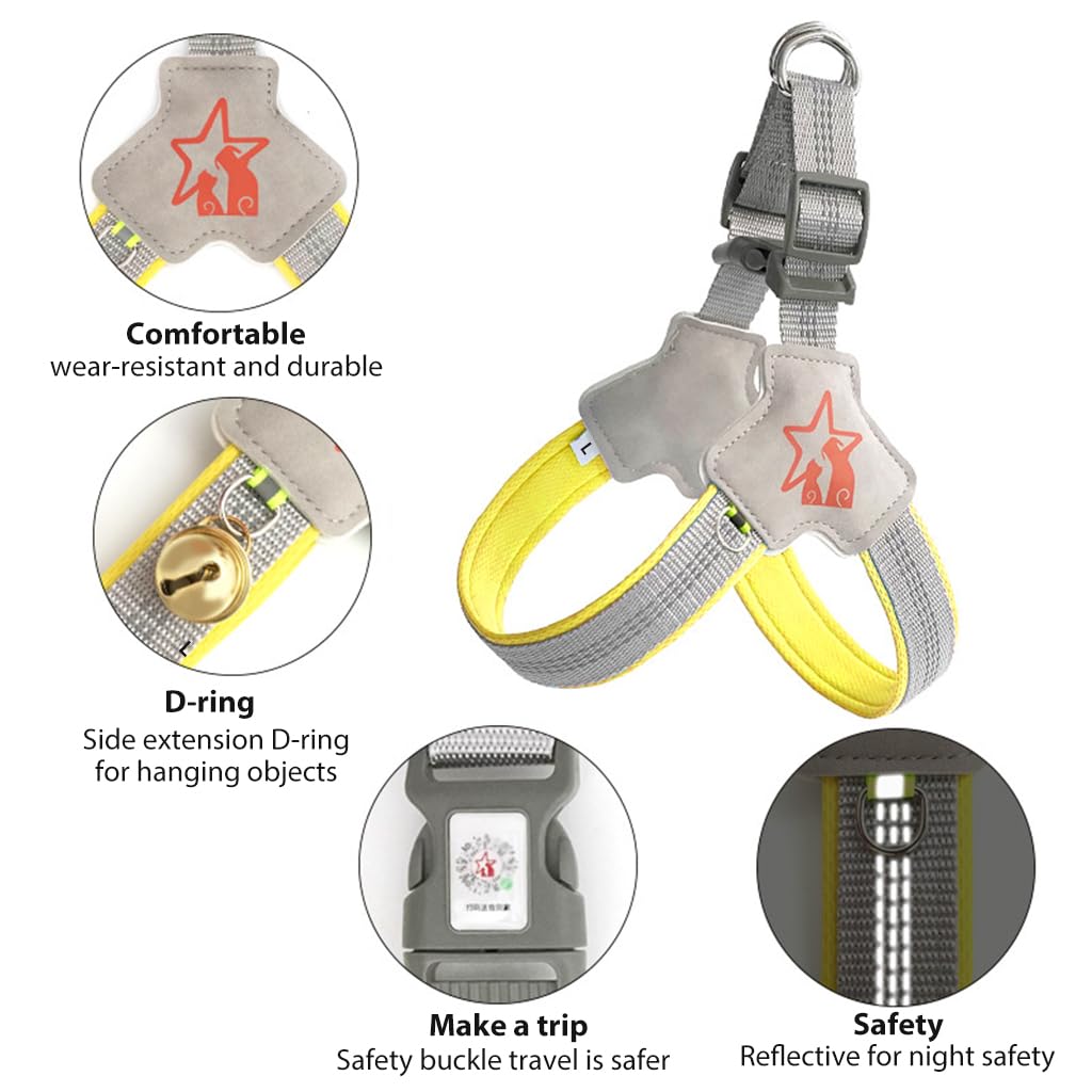 Qpets Large Dog Harness for Outdoor Walks with Dual D-Rings and 3M Reflective Nylon | Size L