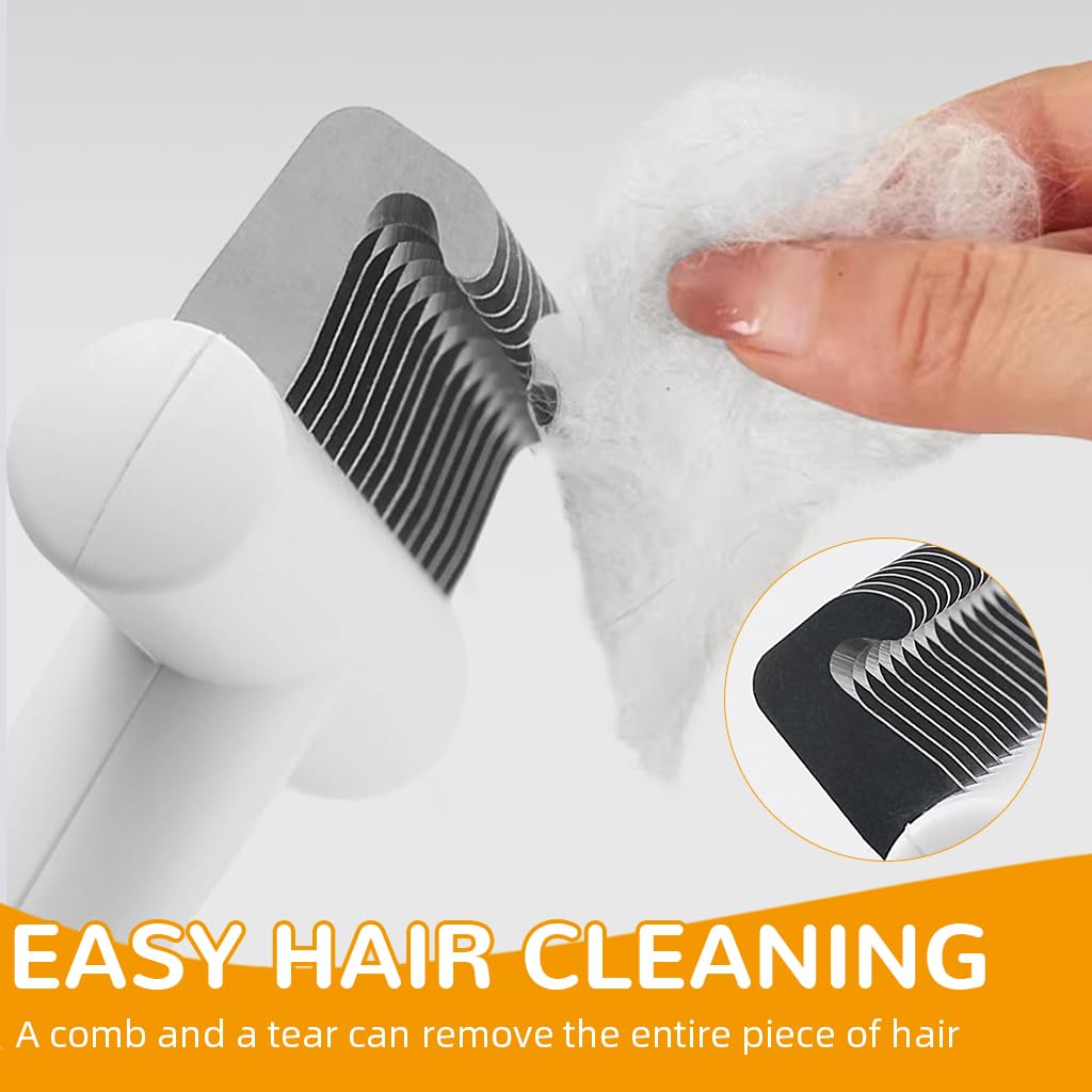 Qpets Shedding Slicker Brush for Dogs and Cats with Stainless Steel Pins | Removes Loose Hair Mats and Tangles