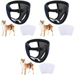 Qpets Dog Diapers Female for Puppy Use with 6 Absorption Cotton Pads and Breathable Mesh | 3PCS L 15.7–19.2 in Waist