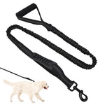 Qpets® No-Pull Dog Leash for Large Breeds - Dual Handle Shock Absorbing Lead Stops Lunging, Saves Your Arms 360° Tangle-Free with Reflective Stitching for Night Safety (Adjustable Size: 110-170cm)