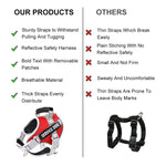 Qpets Dog Harness for Large Dogs with 2 Metal Leash Rings and Quick Release Buckle | Reflective Oxford Design for 23–30 kg Pets