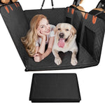 Qpets Dog Car Seat Cover for Backseat Protection with Waterproof Fabric and Hammock Design