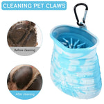 Qpets Pet Feet Cleaning Cup for Dogs and Cats with Dense Silicone Bristles | Quick-Dry Design