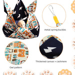 Qpets Hamster Hammock with 3 Layer Saggy Design and Cotton Fabric for Small Pets | Cartoon Print Hanging Bed