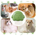 Qpets Cat Grooming Brush for Sensitive Cats with 13 Curved Blunt Bristles & ABS Handle | Gentle Hair Remover