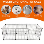 Qpets DIY Assembly Dog House with 7 Wire Panels and Door Panel for Indoor Pets | Metal Cage Kit 37×37 cm