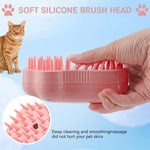 Qpets® Cat Steam Brush, Steam Brush for Cats and Dogs, Dog Steam Brush Steamy Pet Steam Hair Brush, 3 in 1 Dog Hair Brush Dog Comb with UV Sterilization Light (Pink)