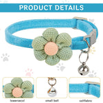 Qpets Cat Collar Set for Cats featuring Adjustable Quick Release 19–32cm with Bell | 4 Colors
