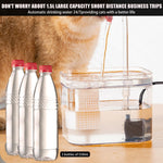 Qpets Cat Water Fountain 1.5L for Cats and Dogs with Automatic Circulation System | Transparent Food Grade PET Design