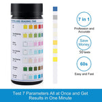 50pcs Water PH Testing Strips,7 in 1 Water Qulity Test Strips Aquarium Test Strips Freshwater Saltwater Aquarium Water Test Kit for PH Nitrite Nitrate Chlorine Carbonate Hardness