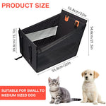 Qpets Dog Car Seat Cover for Backseat Travel with Easy Zip Setup and 600D Oxford Cloth | Waterproof Pet Mat