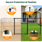 Qpets Metal Dog Playpen for Indoor Use with Door and 7 Panels 60x60cm | DIY Foldable Pet Fence