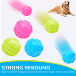 Qpets Dog Ball Toys for Fetch Play with 2.5 in Squeaky Design and TPR Material | 3 Pack