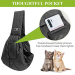 Qpets Pet Carrier Bag for Cats and Dogs with Wide Shoulder Strap and Side Pockets | Soft Breathable Travel Sling