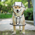 Qpets Dog Raincoat for Outdoor Walks with Dual Row Buttons and Clear EVA Hooded Design