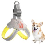 Large Dog Harness, Adjustable Outdoor Pet Vest Harness, Dog Harness with Safety Reflective Strap & Fashionable Double D-Rings, Easy to Control for Large Dogs (Without Leash, Size L)