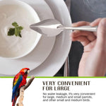 Qpets Hand Feeding Spoons for Baby Birds with 4.72 in Narrow Tip Stainless Steel Design | 2 Spoon Set