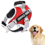 Qpets Dog Harness for Large Dogs with 2 Metal Leash Rings and Quick Release Buckle | Reflective Oxford Design for 23–30 kg Pets