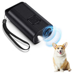 Qpets® Ultrasonic Bark Guard for Dogs, USB Mini Handheld Ultrasonic Bark Control Device with LED Light, 40khz Safe Non-Contact Ultrasonic Bark Stopper Dog Training Aid