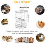 Qpets Small Pet Feeder with 300ml Capacity featuring Screw Kits and Clear Acrylic Design for Hamsters