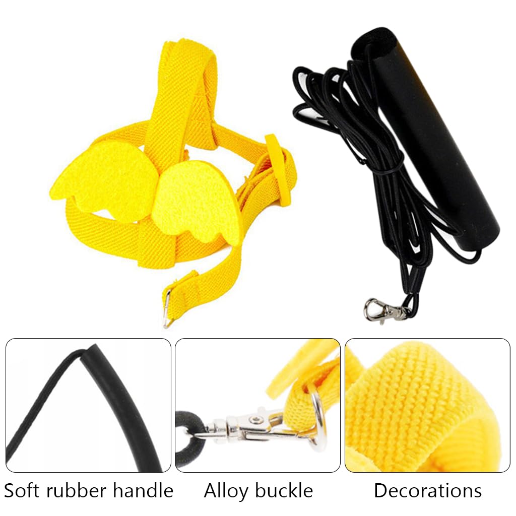 Qpets Bird Harness for Parrots with 2 m Elastic Leash and Quick Release Buckle | Adjustable Soft Belt