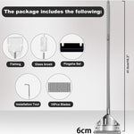 Qpets Aquarium Cleaning Tool with 16.5 in Stainless Steel Handle and 3 Attachments | Includes 10 Scraper Blades