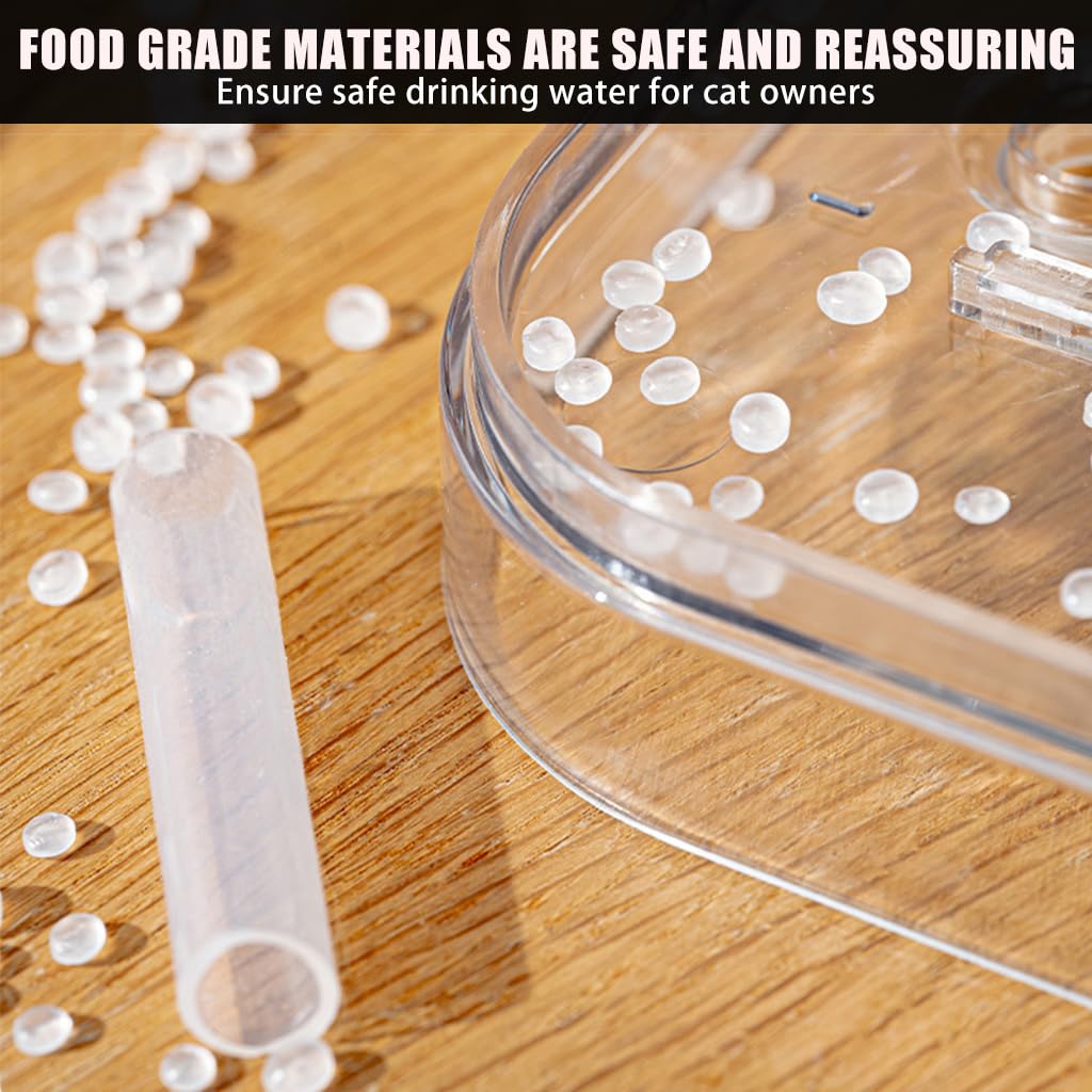 Qpets Cat Water Fountain 1.5L for Cats and Dogs with Automatic Circulation System | Transparent Food Grade PET Design