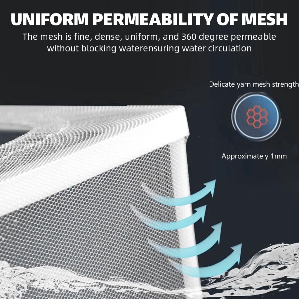 Qpets Aquarium Fish Breeding Box for Safe Fry Rearing with Suction Cups and Nylon Mesh 16x15x15.5cm