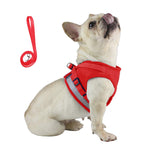 Qpets Dog Harness for Large Dogs with 1.2m Leash featuring Reflective Safety Strip and Breathable Mesh Fabric