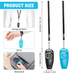 Qpets Dog Clicker for Training with High Frequency Whistle and Heart Button | 2 Pack Blue Black