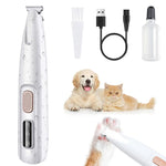 Qpets® USB Dog Trimmer with LED Cats Dogs Paws Trimmer Detailing Hair Trimmer Electric USB Cordless Pet Grooming Hair Trimmer for Face, Paws, Under The Tail