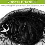 Qpets Pet Carrier Bag for Cats and Dogs with Wide Shoulder Strap and Side Pockets | Soft Breathable Travel Sling