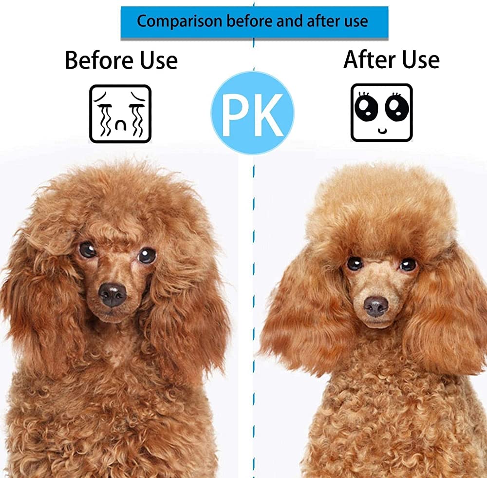 Qpets Slicker Dog Comb for Grooming and Loose Fur Cleaning with 7.48 in Head | Self-Cleaning Brush for Dogs and Cats