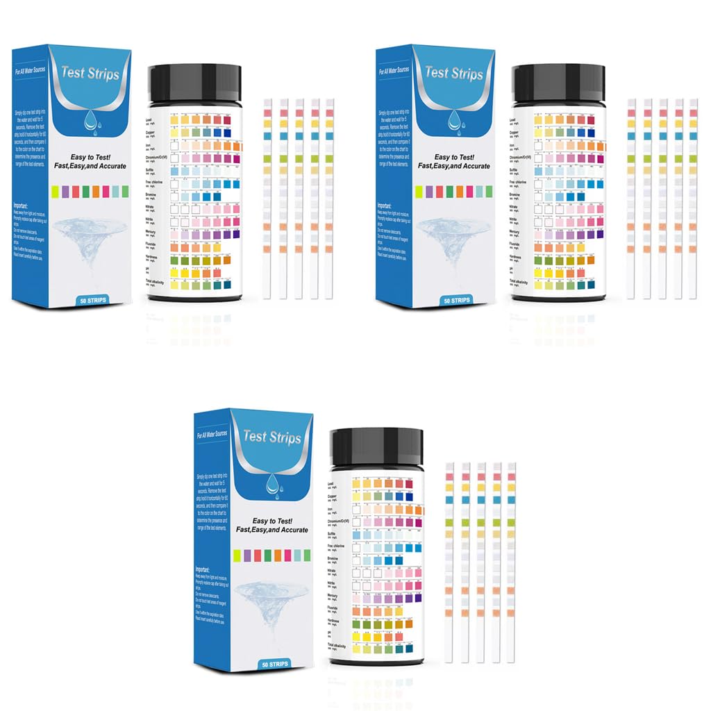 Qpets Water Testing PH Strips for Aquarium and Drinking Water 150PCS 14 in 1 Kit | Tests 14 Indicators