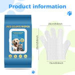 Qpets Pet Grooming Mitts for Dogs and Cats with Waterless Cleaning | 20 Count Pack