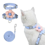 Qpets Cat Harness with Leash for Outdoor Walking featuring Dual Loop Design | 120 cm Leash and Quick Release Buckle