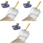 Qpets Metal Litter Scoop for Cat Potty Cleanups with 14cm Ergonomic Handle | 3PCS Set