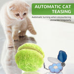 Qpets Dog Ball Toy for Interactive Play featuring Zip-up Plush Cover and 3.94cm Design | Battery Operated Fun for Dogs and Cats