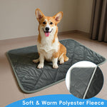 Qpets Thermal Pet Heating Pad for Beds and Crates with Anti Slip Bottom and Soft Fleece 72x115cm
