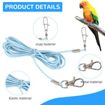 Qpets Parrot Leg Ring for Outdoor Exploration with 6.6ft Elastic Leash and Adjustable Wrist Buckle