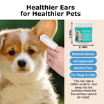 Qpets Pet Wet Wipes 150PCS for Dog and Cat Cleaning featuring EDI Purified Liquid | Gentle Non Woven Finger Cot Design