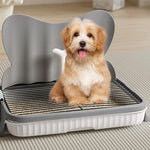 Qpets Dog Potty Training Tray for Small Dogs up to 5 kg with Mesh Grid and Quick Drain | Indoor and Outdoor Toilet