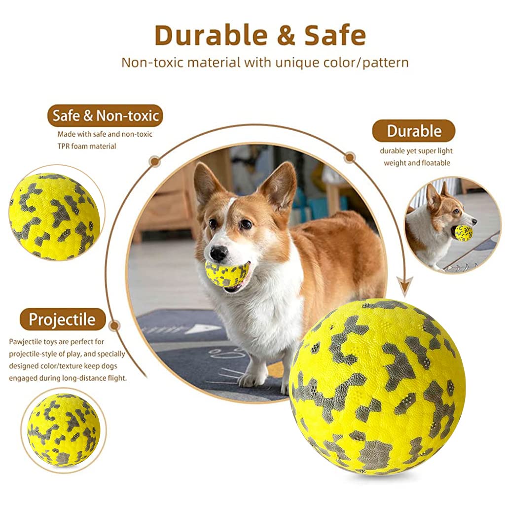 3 inch Durable Bouncy Dog Ball for Small Medium Big Dog, High Elasticity TPU Dog Toys, Lightweight+ High Bounce Interactive Dogs Toys for Large Dogs, Molar Chew Ball for Power Chewer