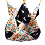 Qpets Hamster Hammock with 3 Layer Saggy Design and Cotton Fabric for Small Pets | Cartoon Print Hanging Bed