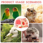 Qpets Hamster House for Small Pets with 3D Support Structure and Plush Fleece Lining 19x18x14cm